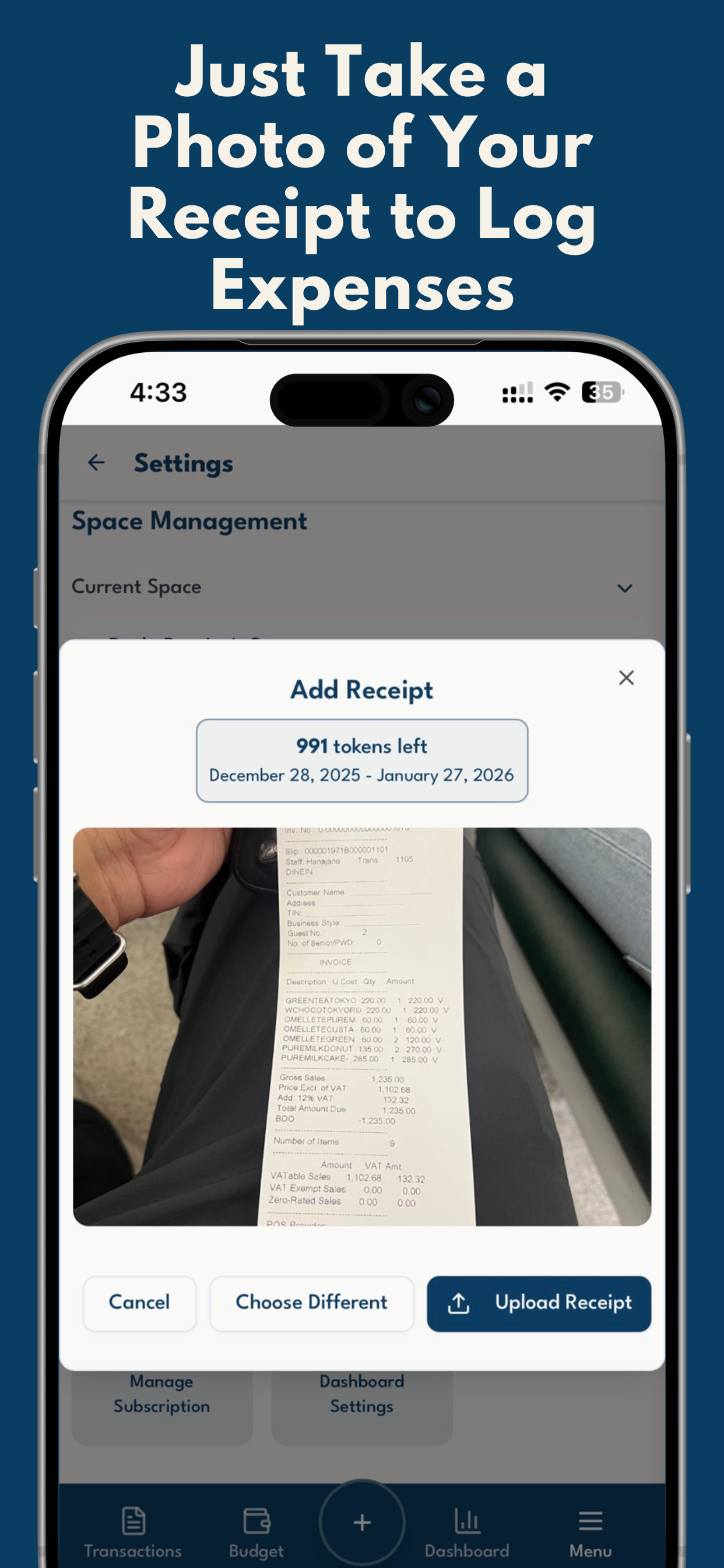 Stay on budget with Fintr