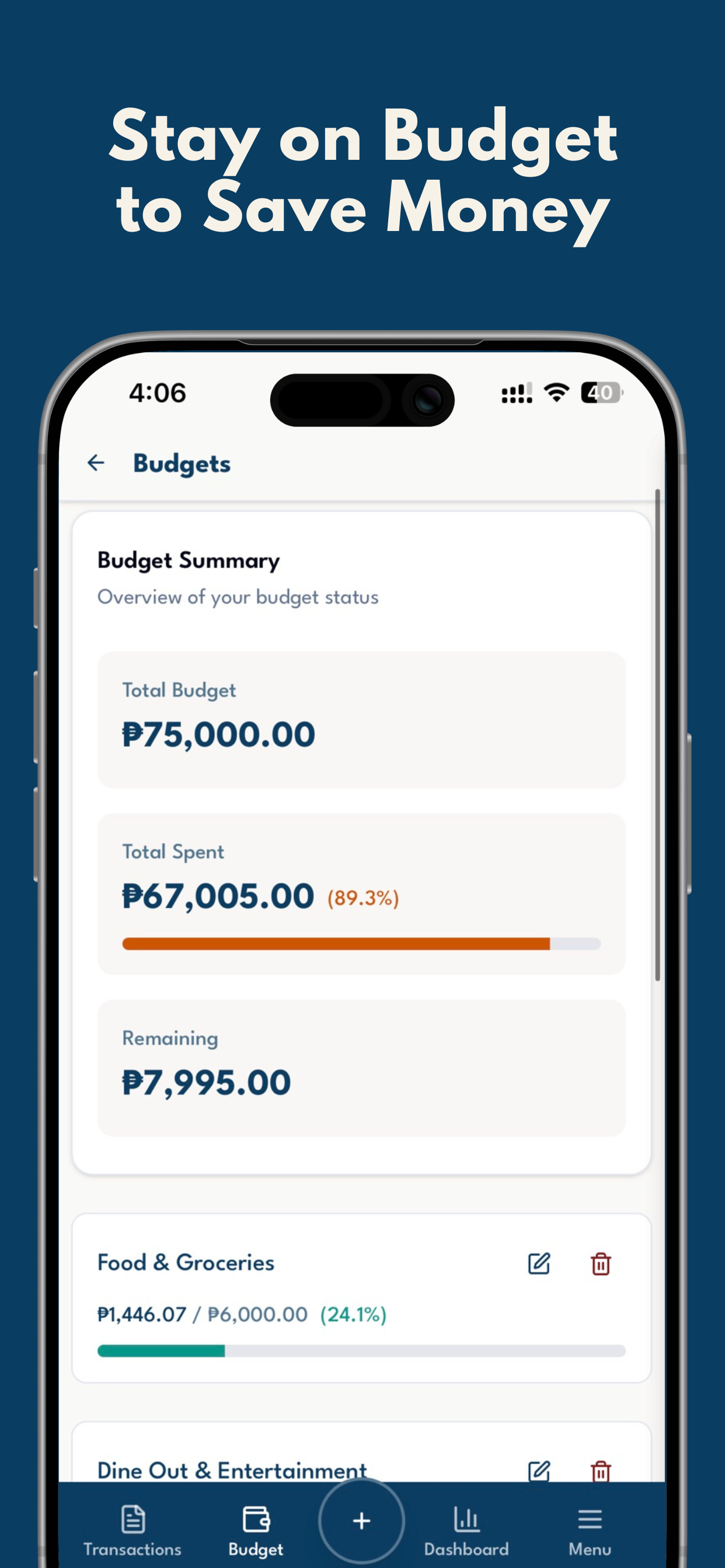 Spot spending habits early